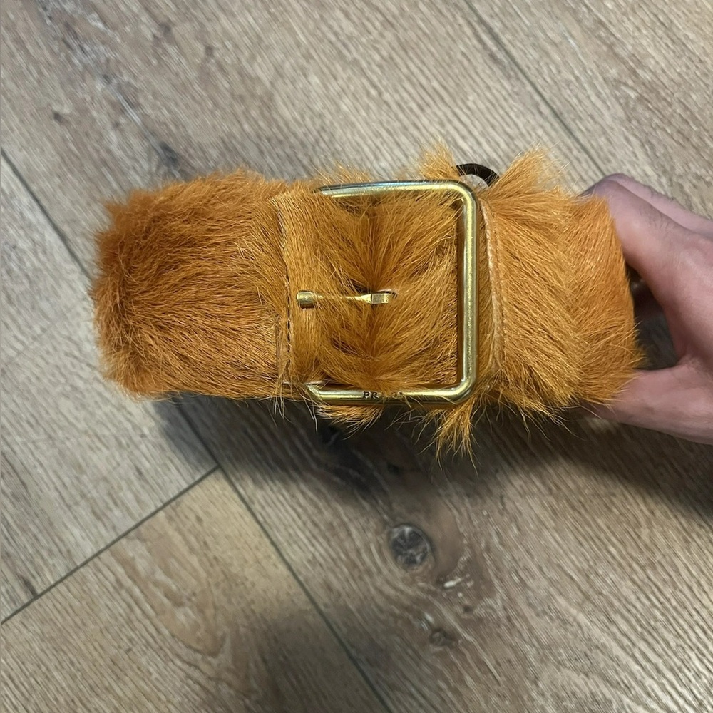 Prada fur belt